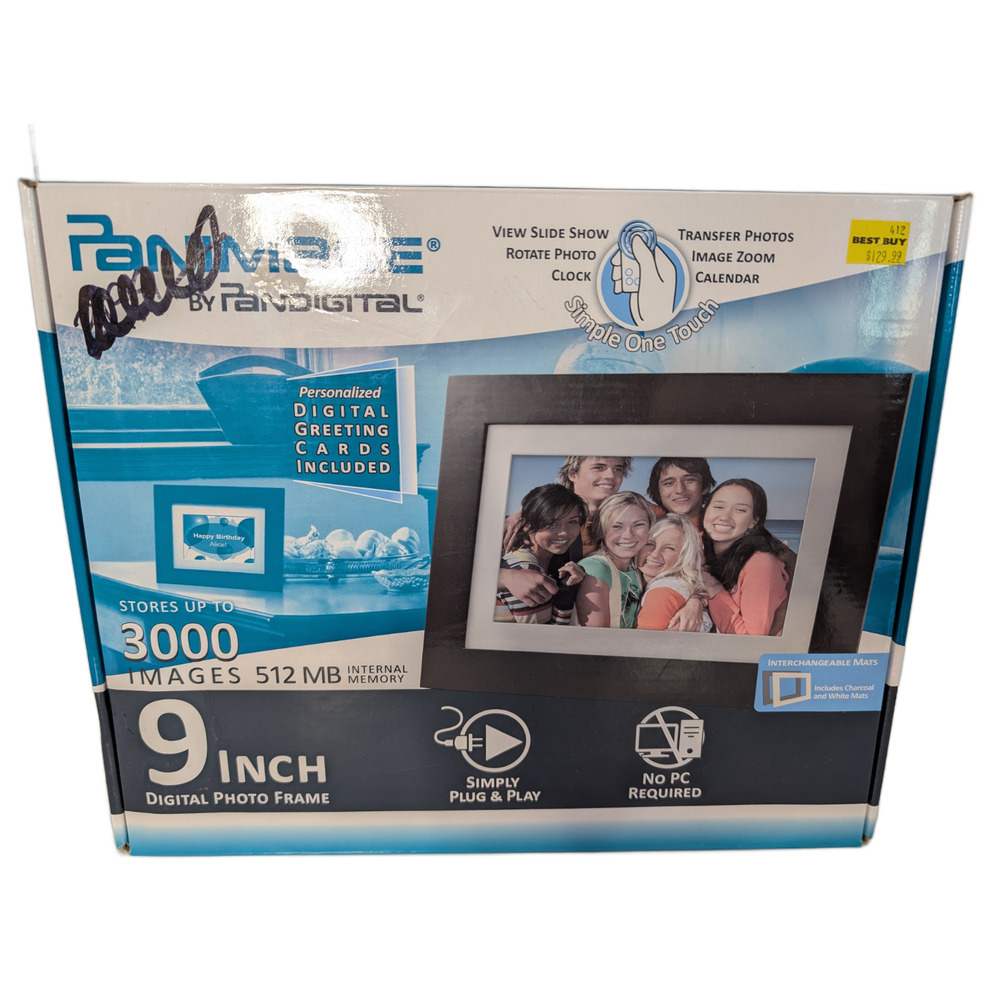 Pandigital 9-Inch Digital Photo Frame with Interchangeable Mats - 3000 Photos